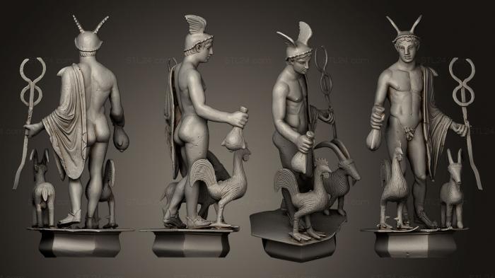 Statues antique and historical (Groupe de Mercure, STKA_1148) 3D models for cnc